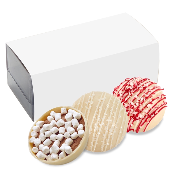 2 pack of mega hot chocolate bombs with sleeve. One white... from ASI 71685 Midnite Snax®