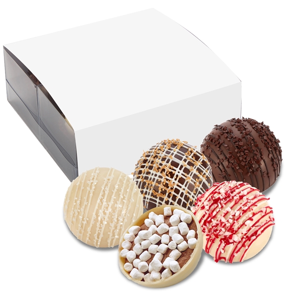 4 pack of mega hot choc. bombs w/ sleeve. One milk... from ASI 71685 Midnite Snax®