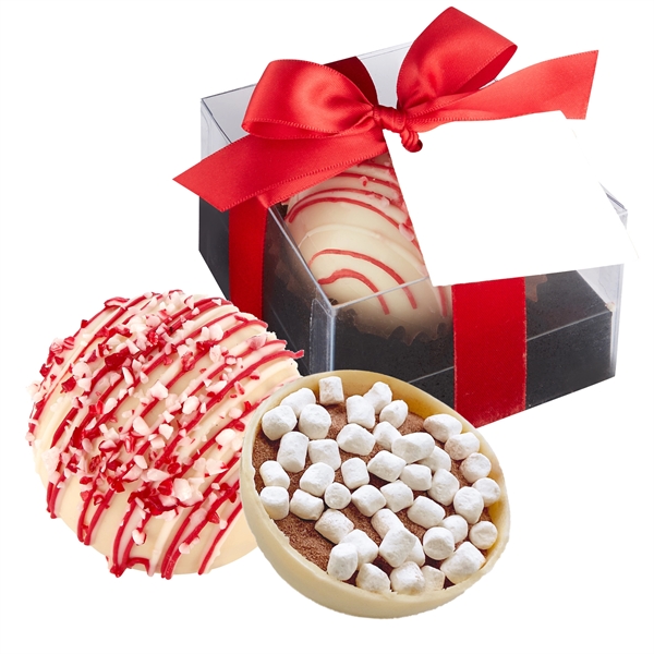 Mega white chocolate peppermint bomb with hang tag.  Our bombs... from ASI 71685 Midnite Snax®