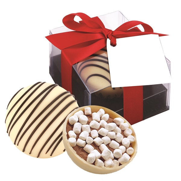Mega white chocolate bomb with hang tag. White chocolate shell filled... from ASI 71685 Midnite Snax®
