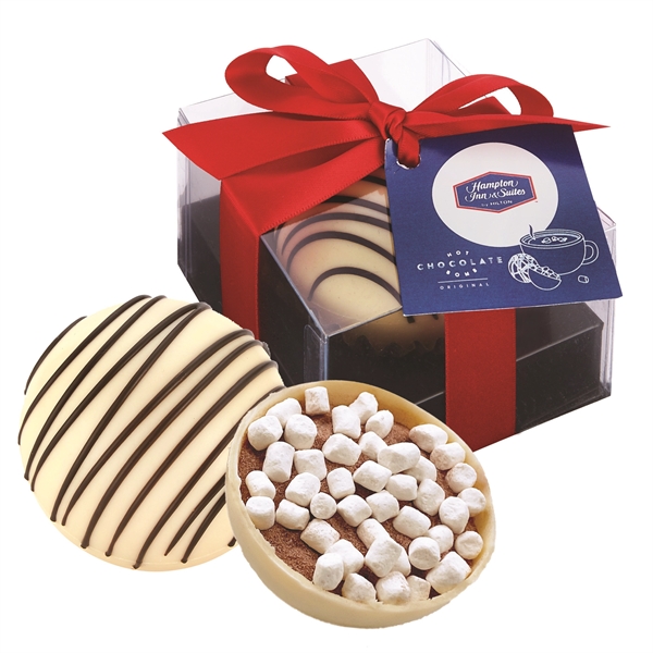 Mega white chocolate bomb with hang tag. White chocolate shell filled... from ASI 71685 Midnite Snax®