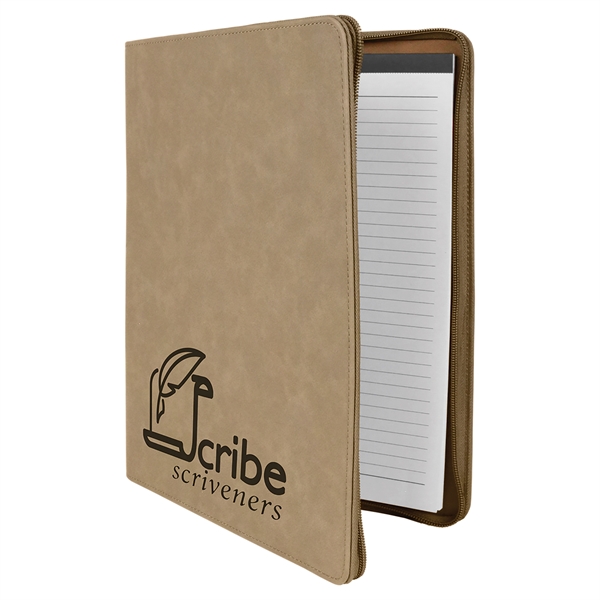 Leatherette portfolio with top, right and bottom zipper function, 9" x... from ASI 99030 Zipline / Zipline®