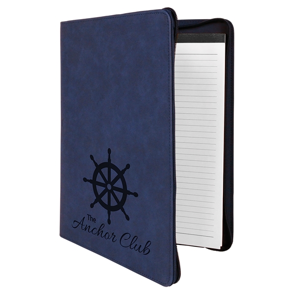 Leatherette portfolio with top, right and bottom zipper function, 9" x... from ASI 99030 Zipline / Zipline®