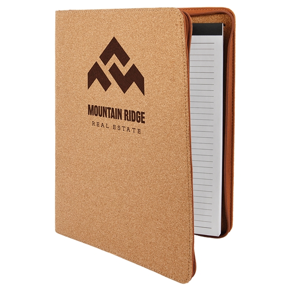 Leatherette portfolio with top, right and bottom zipper function, 9" x... from ASI 99030 Zipline / Zipline®