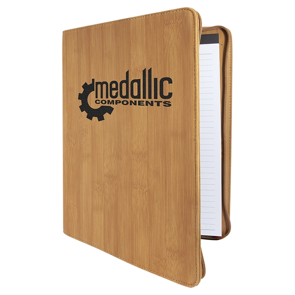 Leatherette portfolio with top, right and bottom zipper function, 9" x... from ASI 99030 Zipline / Zipline®