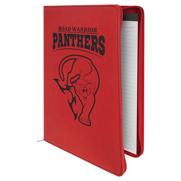 Leatherette portfolio with top, right and bottom zipper function, 9" x... from ASI 99030 Zipline / Zipline®
