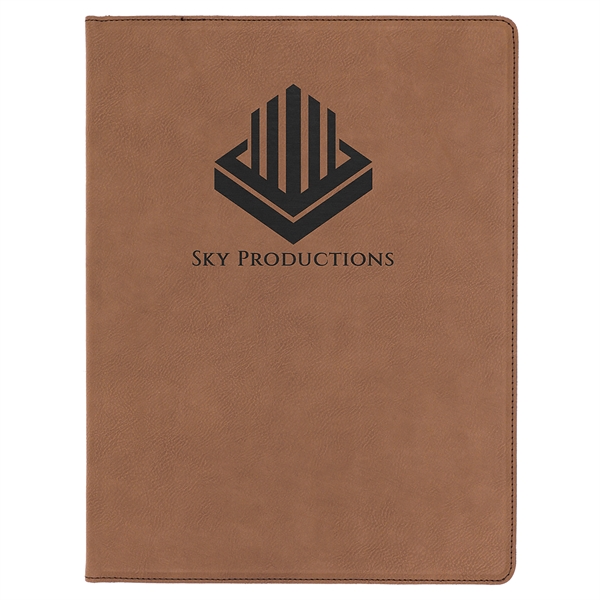 Leatherette portfolio with 9" x 12" writing pad and business card... from ASI 99030 Zipline / Zipline®