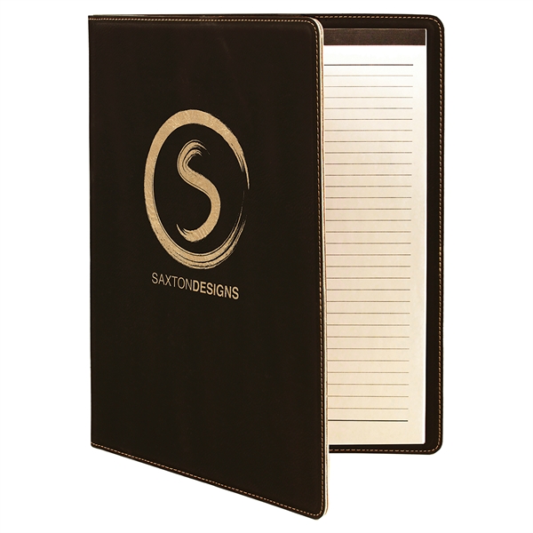Leatherette portfolio with 9" x 12" writing pad and business card... from ASI 99030 Zipline / Zipline®