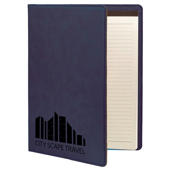 Leatherette portfolio with 9" x 12" writing pad and business card... from ASI 99030 Zipline / Zipline®