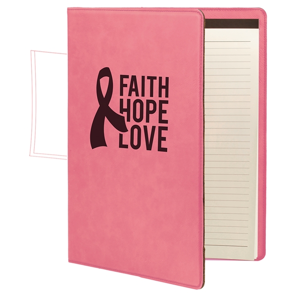 Leatherette portfolio with 9" x 12" writing pad and business card... from ASI 99030 Zipline / Zipline®