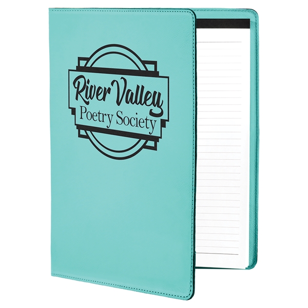 Leatherette portfolio with 9" x 12" writing pad and business card... from ASI 99030 Zipline / Zipline®