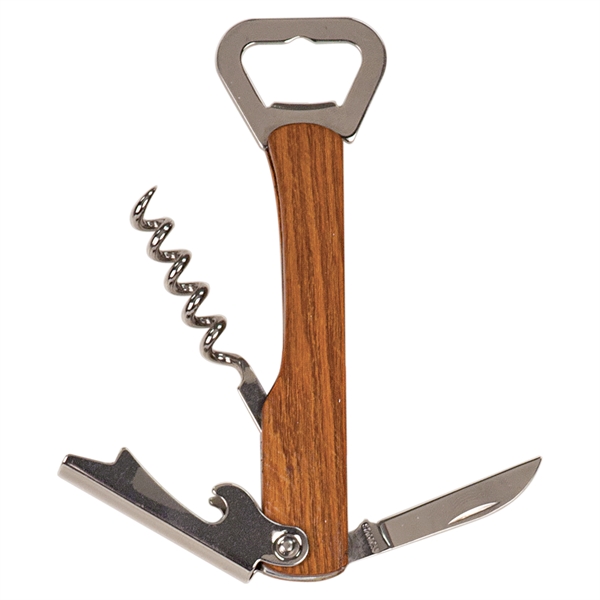5 1/4" Lux Wooden Bottle Opener & Wine Corkscrew... from ASI 99030 Zipline / Zipline®