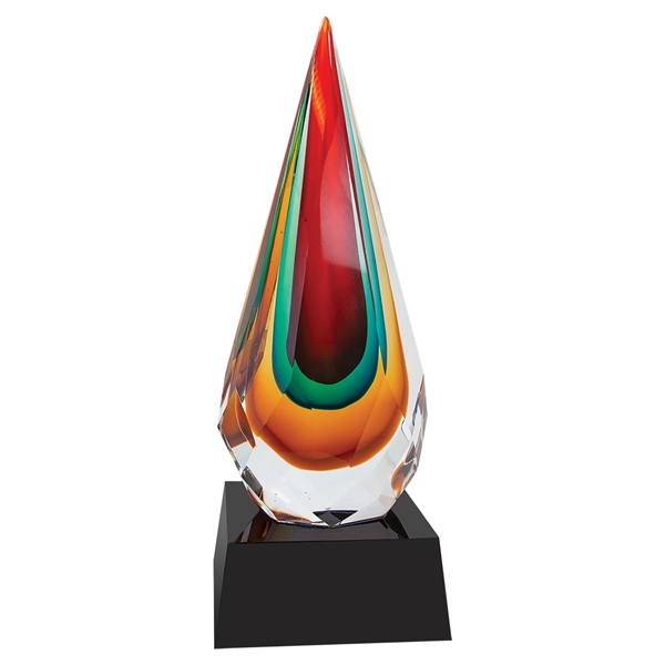 12" engraved glass flame award.... from ASI 92531 Unique Custom Products / UCP