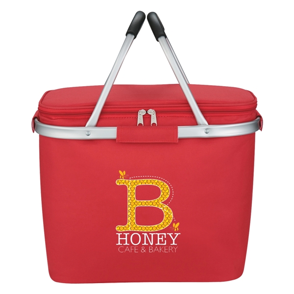 Picnic Fun Collapsible Kooler Basket. Made of 600 Denier Polyester. PEVA... from ASI 61125 Hit Promotional Products / Hit®