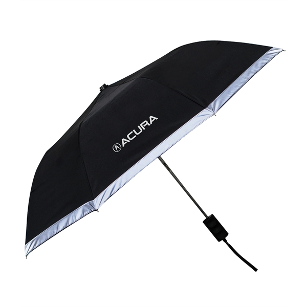 Folding umbrella with automatic opening, 1" reflective border, pongee polyester, rubber... from ASI 76730 Peerless Umbrella Co Inc