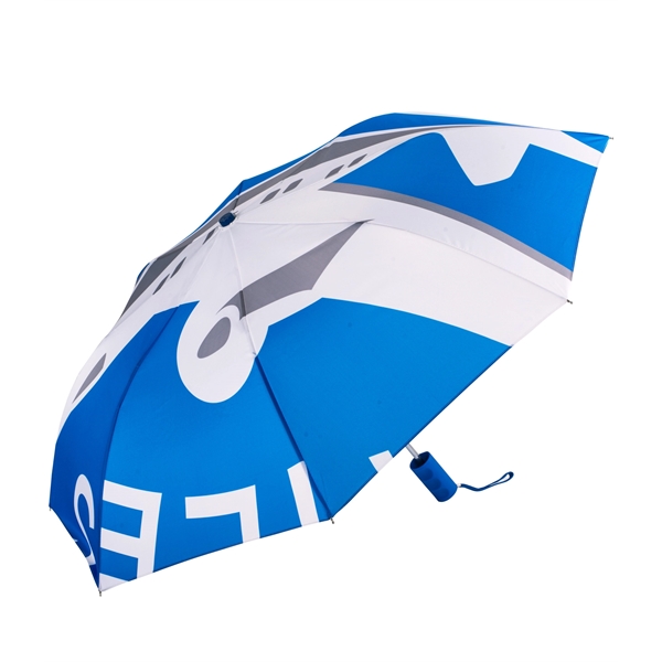 Full color printed folding umbrella with 42" arc, automatic opening, windproof... from ASI 76730 Peerless Umbrella Co Inc / Threads By Peerless