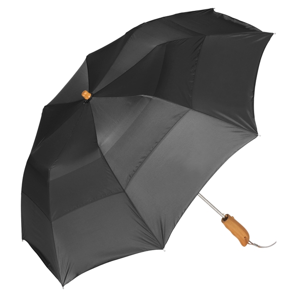 Vented folding umbrella with automatic opening, 43" arc, fiberglass ribs, ergonomically... from ASI 76730 Peerless Umbrella Co Inc / Threads By Peerless