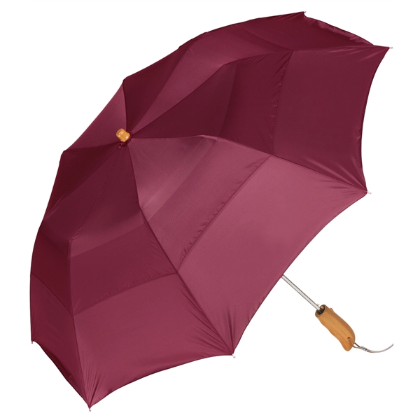 Vented folding umbrella with automatic opening, 43" arc, fiberglass ribs, ergonomically... from ASI 76730 Peerless Umbrella Co Inc / Threads By Peerless