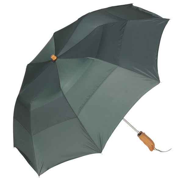 Vented folding umbrella with automatic opening, 43" arc, fiberglass ribs, ergonomically... from ASI 76730 Peerless Umbrella Co Inc / Threads By Peerless