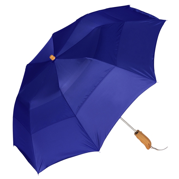 Vented folding umbrella with automatic opening, 43" arc, fiberglass ribs, ergonomically... from ASI 76730 Peerless Umbrella Co Inc / Threads By Peerless