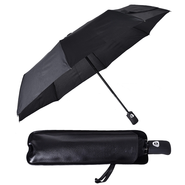 Mini folding umbrella with 42" arc, automatic open/close, rubberized handle and... from ASI 76730 Peerless Umbrella Co Inc / Threads By Peerless