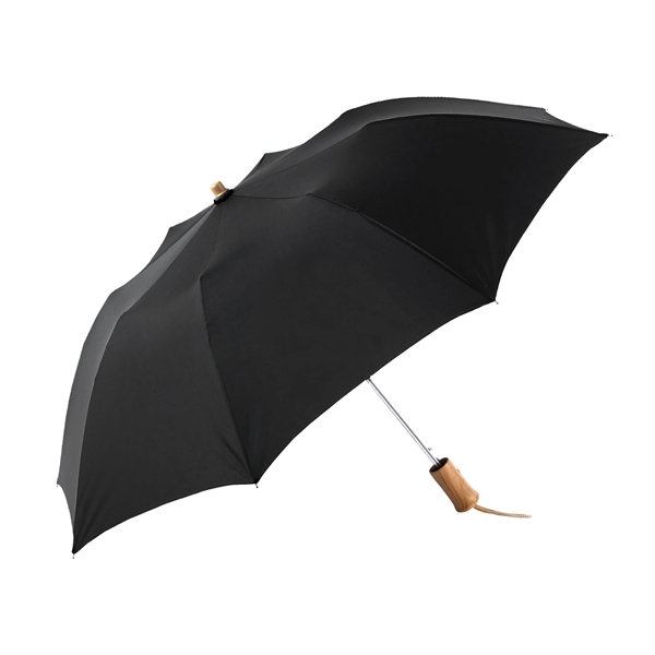 Folding umbrella with automatic opening, 43" arc, round wood handle and... from ASI 76730 Peerless Umbrella Co Inc / Threads By Peerless