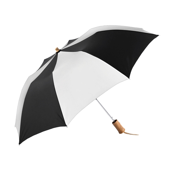 Folding umbrella with automatic opening, 43" arc, round wood handle and... from ASI 76730 Peerless Umbrella Co Inc / Threads By Peerless