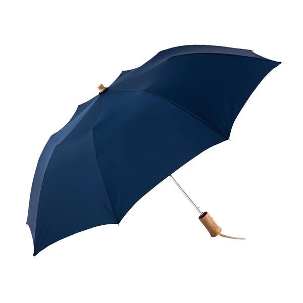 Folding umbrella with automatic opening, 43" arc, round wood handle and... from ASI 76730 Peerless Umbrella Co Inc / Threads By Peerless