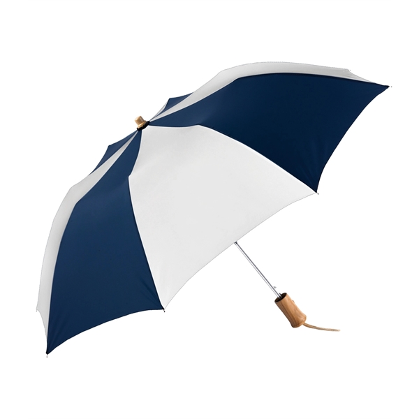 Folding umbrella with automatic opening, 43" arc, round wood handle and... from ASI 76730 Peerless Umbrella Co Inc / Threads By Peerless