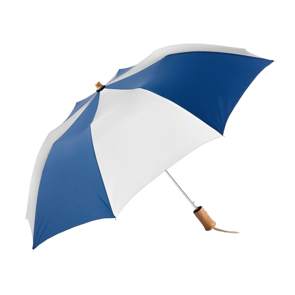 Folding umbrella with automatic opening, 43" arc, round wood handle and... from ASI 76730 Peerless Umbrella Co Inc / Threads By Peerless