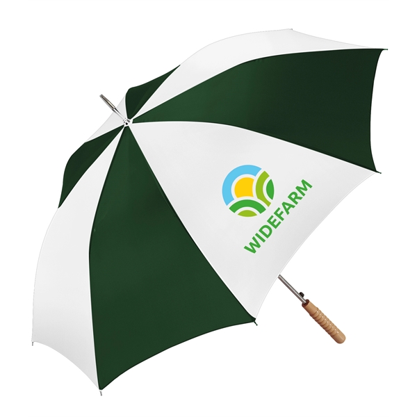 Stick-style umbrella with a steel shaft, 48" arc, automatic opening, heavy... from ASI 76730 Peerless Umbrella Co Inc