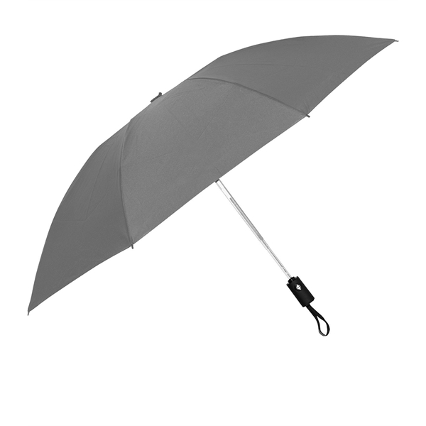Pongee fabric umbrella with inverted ribs, automatic open/close and matching sleeve.... from ASI 76730 Peerless Umbrella Co Inc / Threads By Peerless