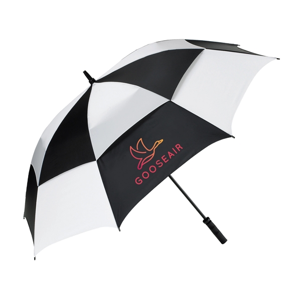 Nylon golf umbrella with vented technology, 62" arc, fiberglass shaft, fiberglass... from ASI 76730 Peerless Umbrella Co Inc
