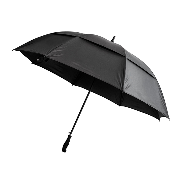 Auto-open umbrella with 64" arc, fiberglass shaft, fiberglass ribs, vented technology... from ASI 76730 Peerless Umbrella Co Inc / Threads By Peerless