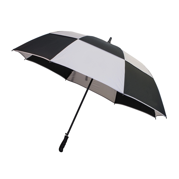 Auto-open umbrella with 64" arc, fiberglass shaft, fiberglass ribs, vented technology... from ASI 76730 Peerless Umbrella Co Inc / Threads By Peerless