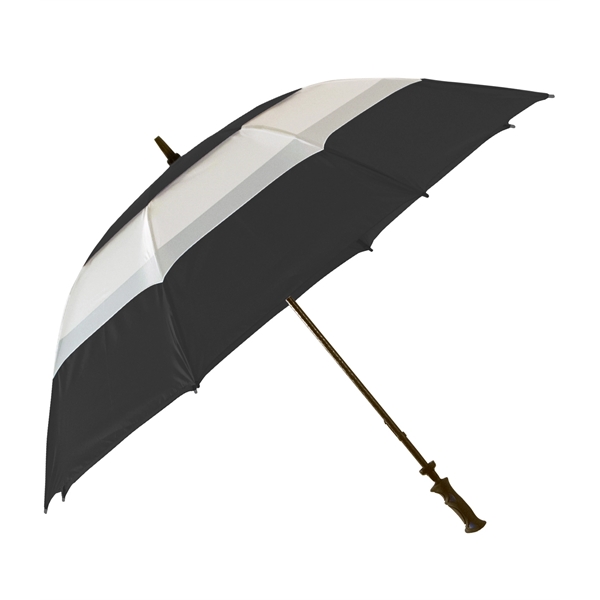 Golf umbrella w/ triple canopy, double vent, 62" arc, fiberglass frame... from ASI 76730 Peerless Umbrella Co Inc