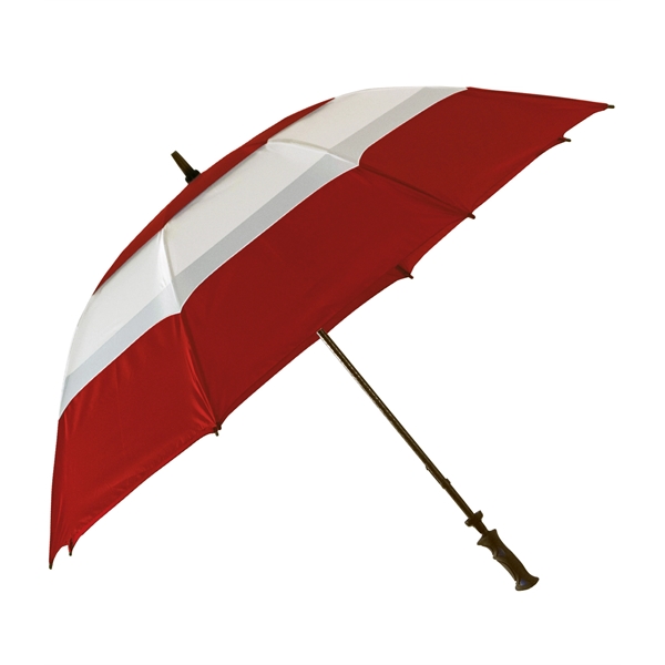 Golf umbrella w/ triple canopy, double vent, 62" arc, fiberglass frame... from ASI 76730 Peerless Umbrella Co Inc