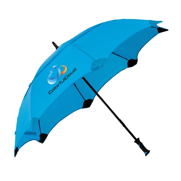 Anti-flip golf umbrella with patented design, 62" arc, safety tip pocket... from ASI 76730 Peerless Umbrella Co Inc