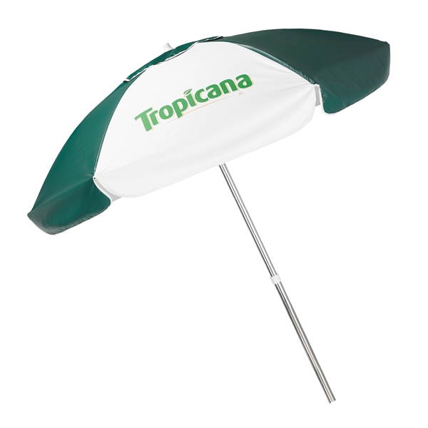 Vinyl patio/cafe style umbrella with 6 panel construction, 78" arc, 2-piece... from ASI 76730 Peerless Umbrella Co Inc