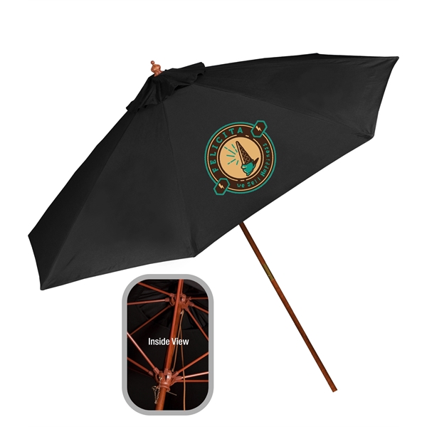 9ft market umbrella with 8 panel configuration, 2-piece solid wood frame,... from ASI 76730 Peerless Umbrella Co Inc