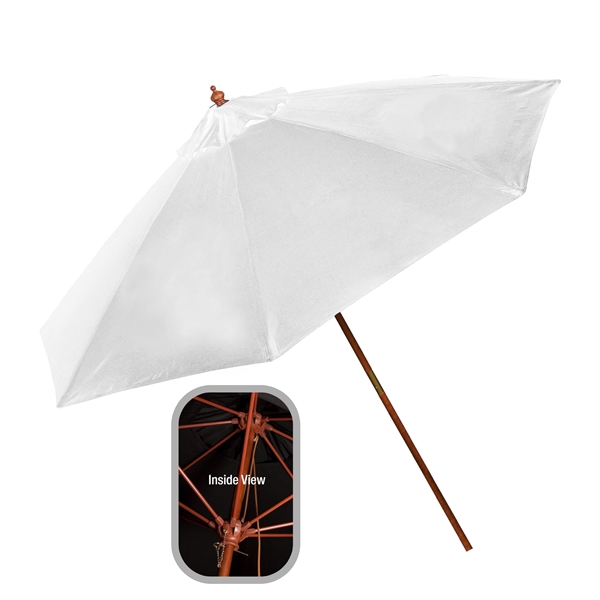 9ft market umbrella with 8 panel configuration, 2-piece solid wood frame,... from ASI 76730 Peerless Umbrella Co Inc