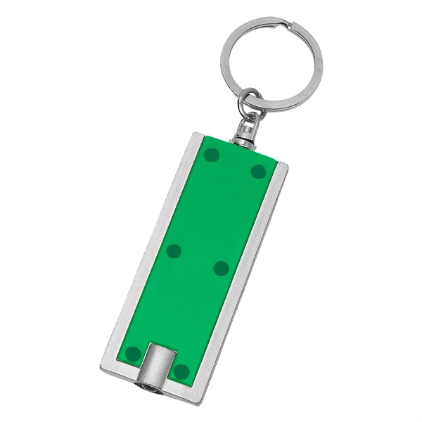 Rectangular LED keychain, batteries included, high power light beam.... from ASI 61125 Hit Promotional Products / Hit®