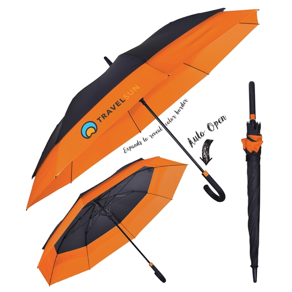 Expanding umbrella that goes from 46" to 56" with vented canopy,... from ASI 76730 Peerless Umbrella Co Inc