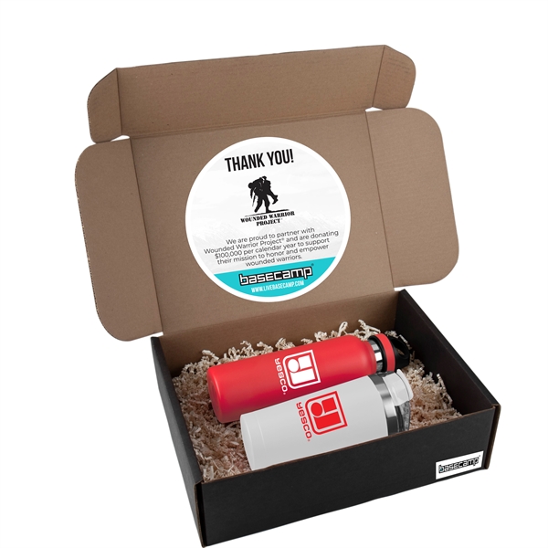 Basecamp McTundra gift set with 20-ounce stainless steel bottle and 20... from ASI 88060 Snugz/USA Inc / Sweda®