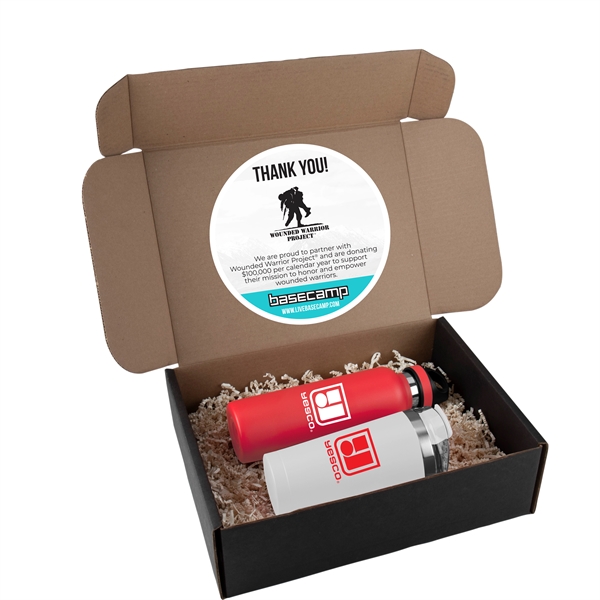 Basecamp McTundra gift set with 20-ounce stainless steel bottle and 20... from ASI 88060 Snugz/USA Inc / Sweda®