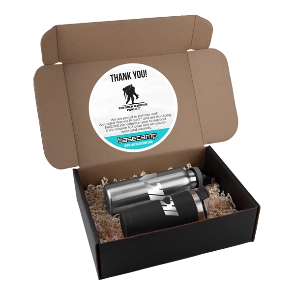 Basecamp McTundra gift set with 20-ounce stainless steel bottle and 20... from ASI 88060 Snugz/USA Inc / Sweda®