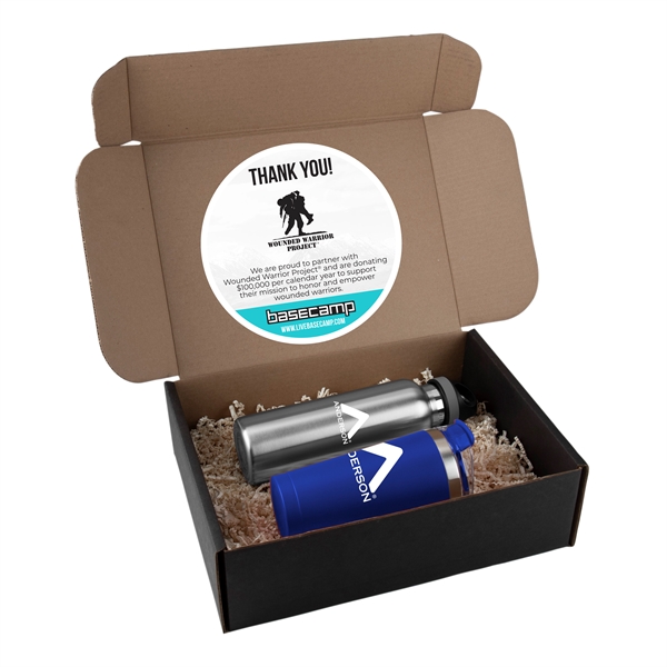 Basecamp McTundra gift set with 20-ounce stainless steel bottle and 20... from ASI 88060 Snugz/USA Inc / Sweda®