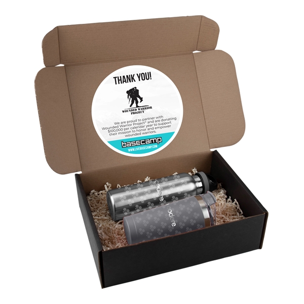 Basecamp McTundra gift set with 20-ounce stainless steel bottle and 20... from ASI 88060 Snugz/USA Inc / Sweda®