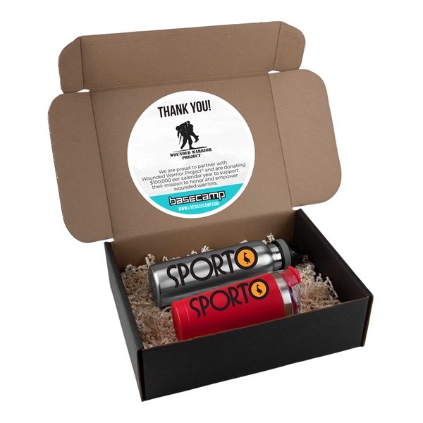 Basecamp McTundra gift set with 20-ounce stainless steel bottle and 20... from ASI 88060 Snugz/USA Inc / Sweda®