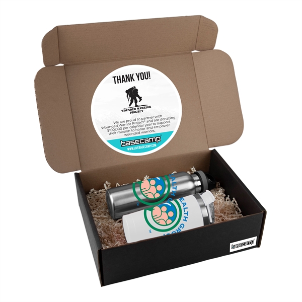 Basecamp McTundra gift set with 20-ounce stainless steel bottle and 20... from ASI 88060 Snugz/USA Inc / Sweda®